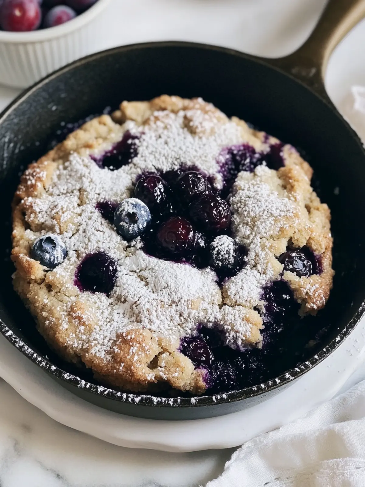 Brown Butter Blueberry Muffin Cookie Skillet for Cozy Sharing 5 Brown Butter Blueberry Muffin Cookie Skillet