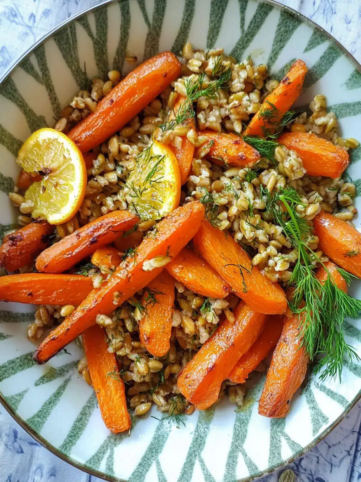 Roasted Carrots and Farro with Citrus, Ginger, and Dill Delight 5 Roasted Carrots and Farro with Citrus, Ginger and Dill