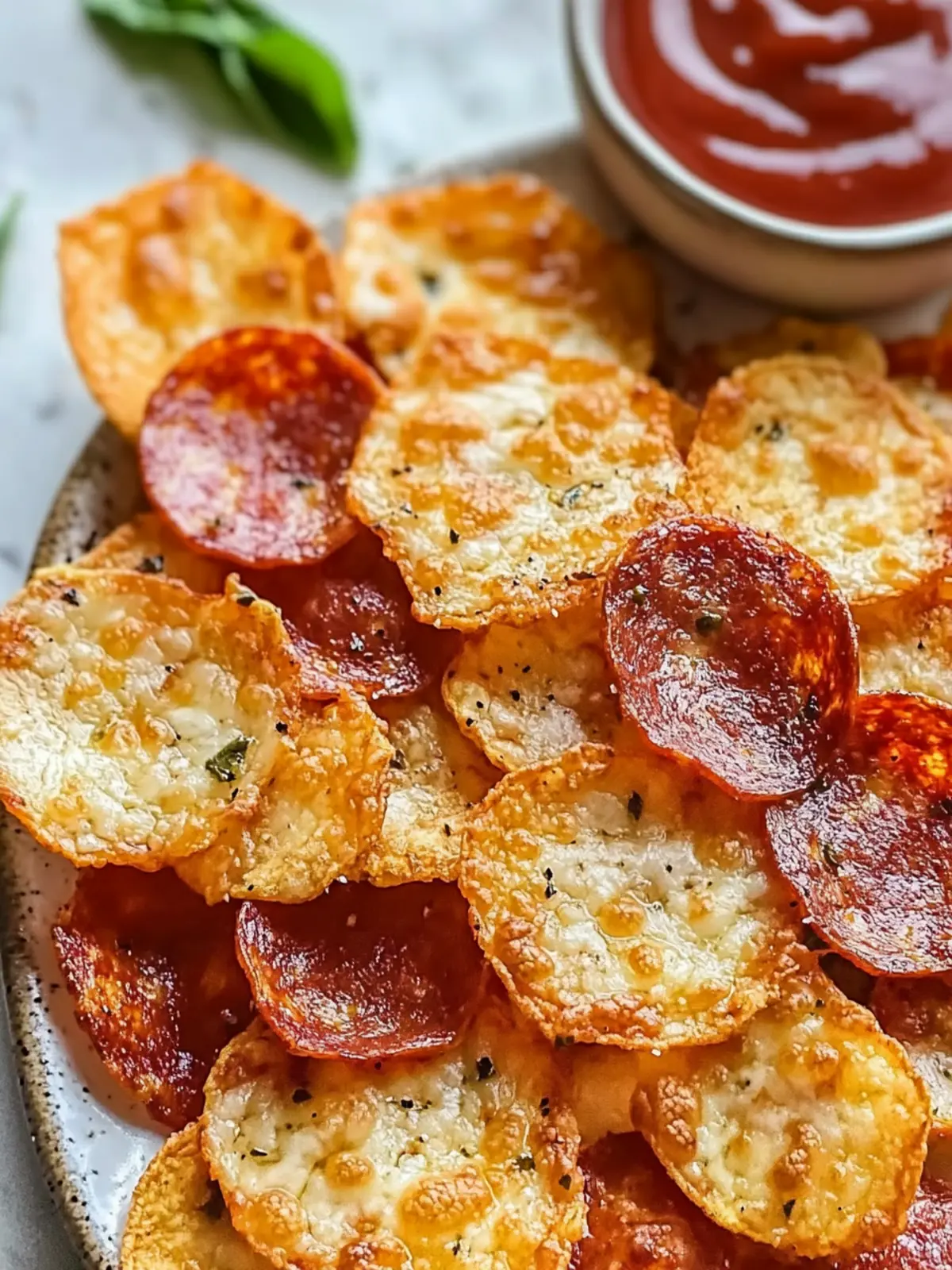 Savor 2 Ingredient Pizza Chips for a Guilt-Free Snack 2 2 INGREDIENT PIZZA CHIPS