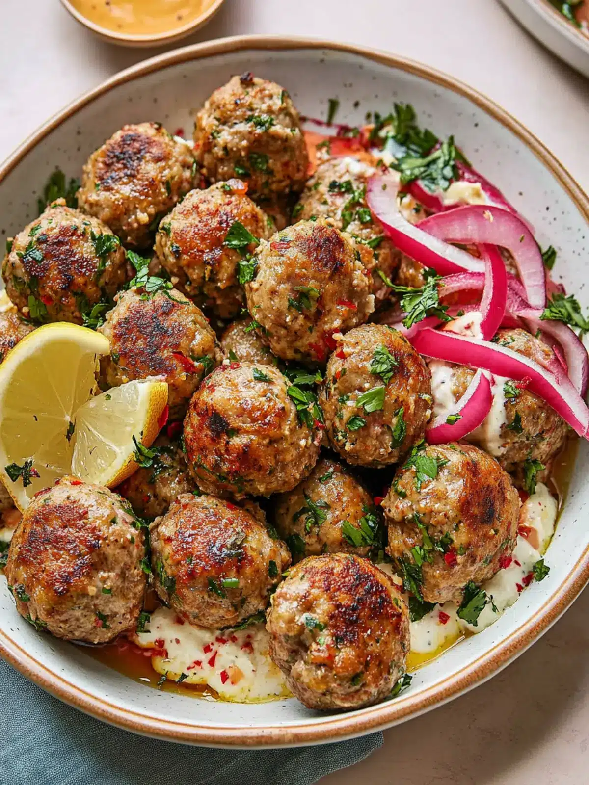 Savory Turkish Meatballs with Creamy Yogurt Sauce Delight 5 Turkish Meatballs