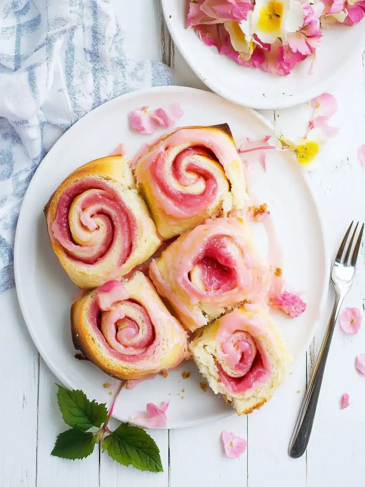 Deliciously Sweet Rhubarb Rolls with Tangy Glaze to Savor 2 Rhubarb Rolls