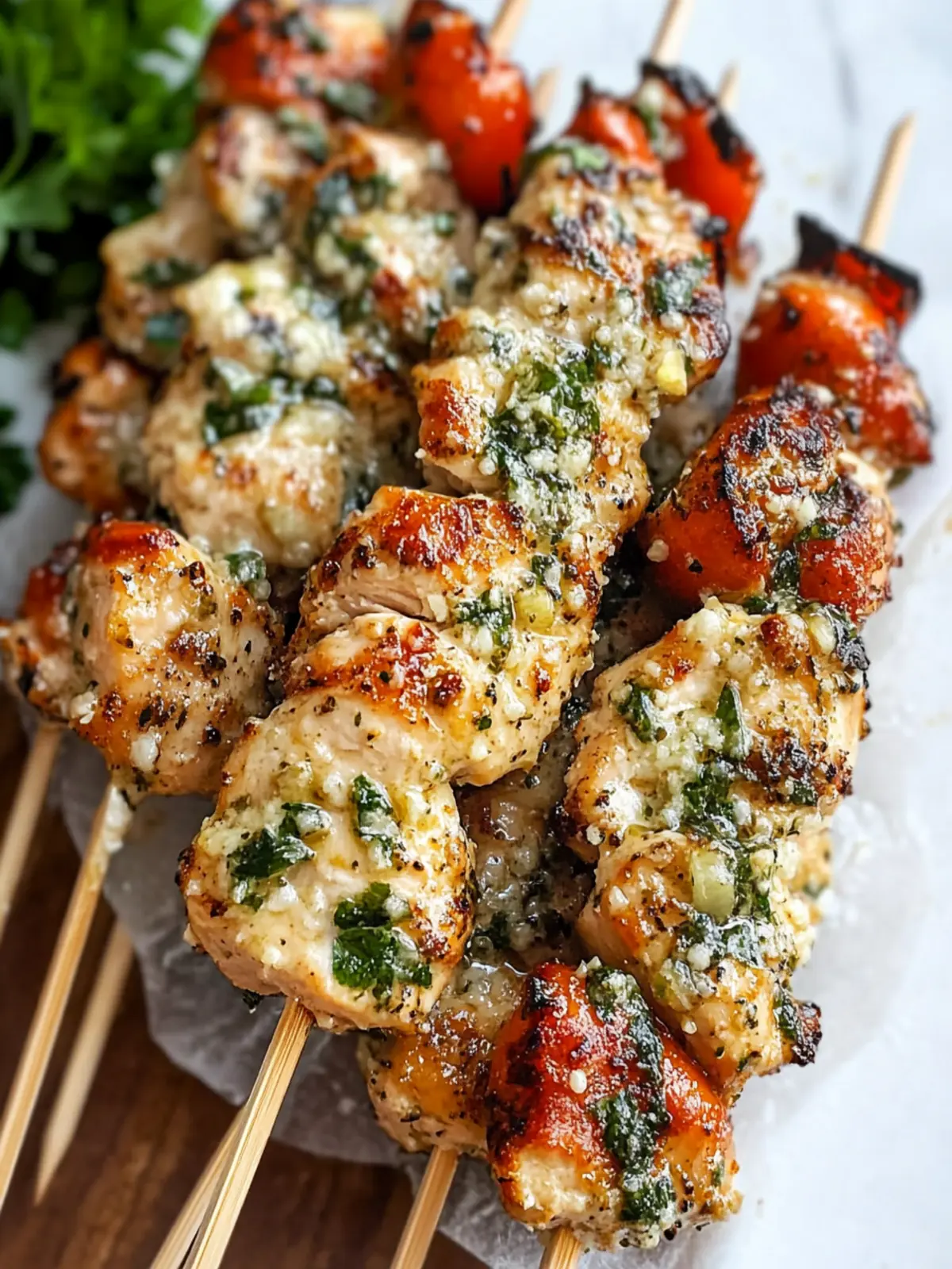Succulent Garlic Parmesan Chicken Skewers to Liven Up Dinner 2 Garlic Parmesan Chicken Skewers