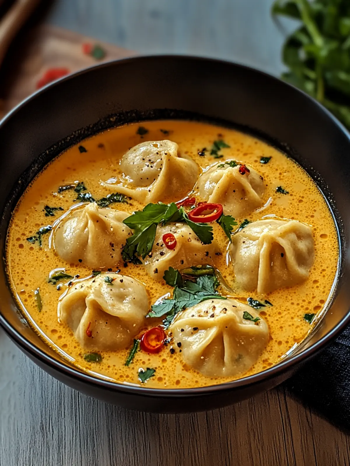 Comforting Coconut Curry Soup with Dumplings for Cozy Nights 4 Coconut Curry Soup with Dumplings