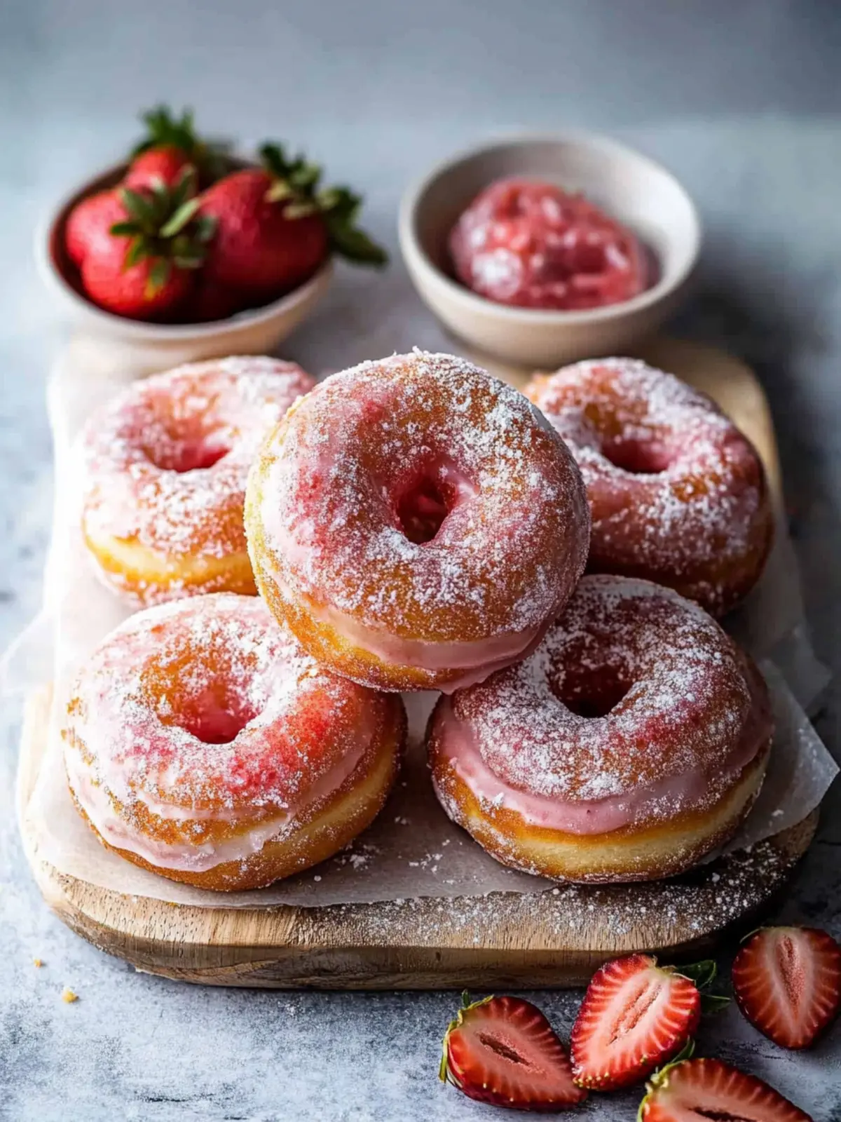 Strawberry Donut Rolls: Fluffy Brioche with Sweet Surprise 4 Strawberry Donut Rolls