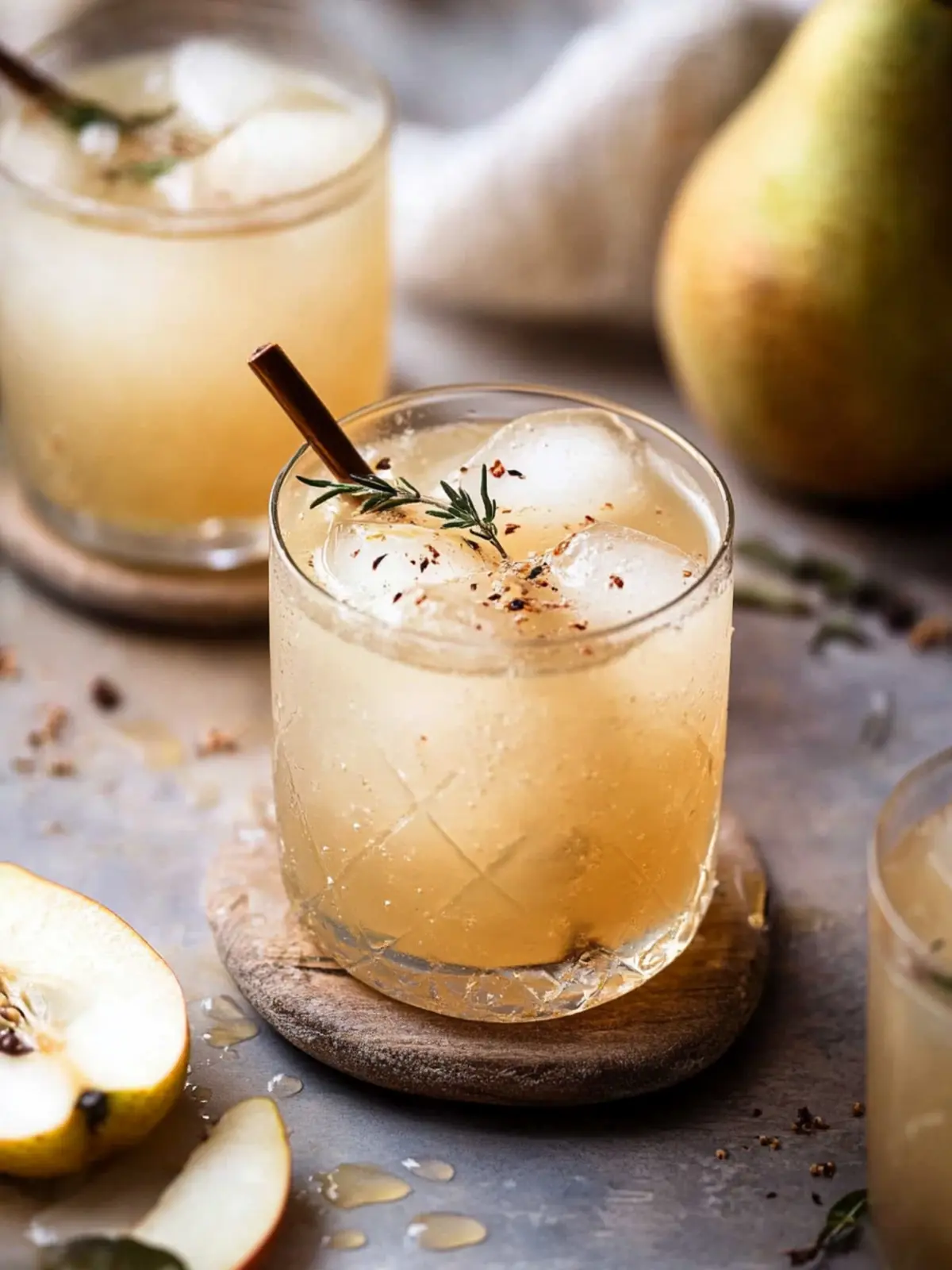 Sparkling Vanilla Pear Mocktails