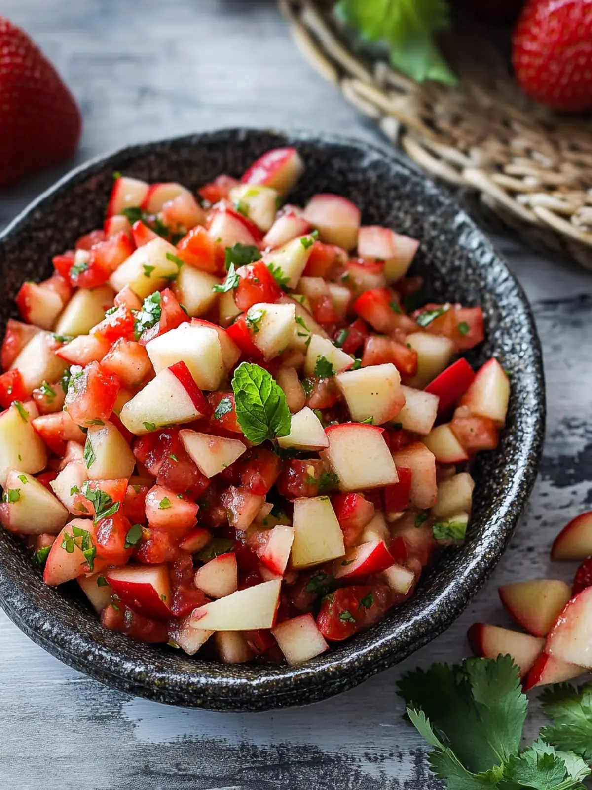 Fresh Apple Salsa with Strawberries: Your No-Cook Summer Delight 4 Fresh Apple Salsa with Strawberries
