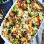 Cheesy Chicken & Brussels Sprouts Pasta Bake You’ll Crave! 7 Cheesy Chicken & Brussels Sprouts Pasta Bake
