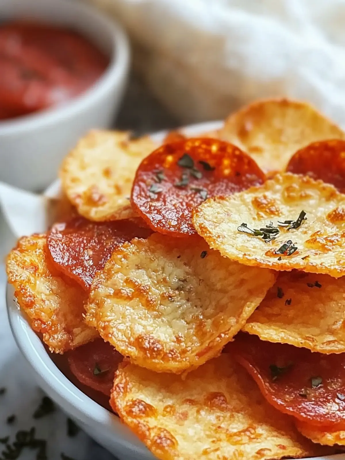 Savor 2 Ingredient Pizza Chips for a Guilt-Free Snack 4 2 INGREDIENT PIZZA CHIPS