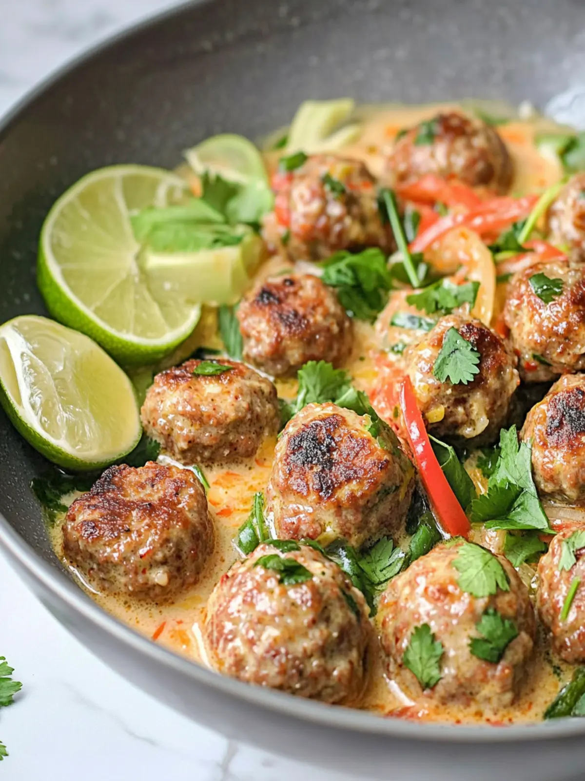 Keto Thai Meatballs in Creamy Curry Sauce You’ll Love 2 Keto Thai Meatballs