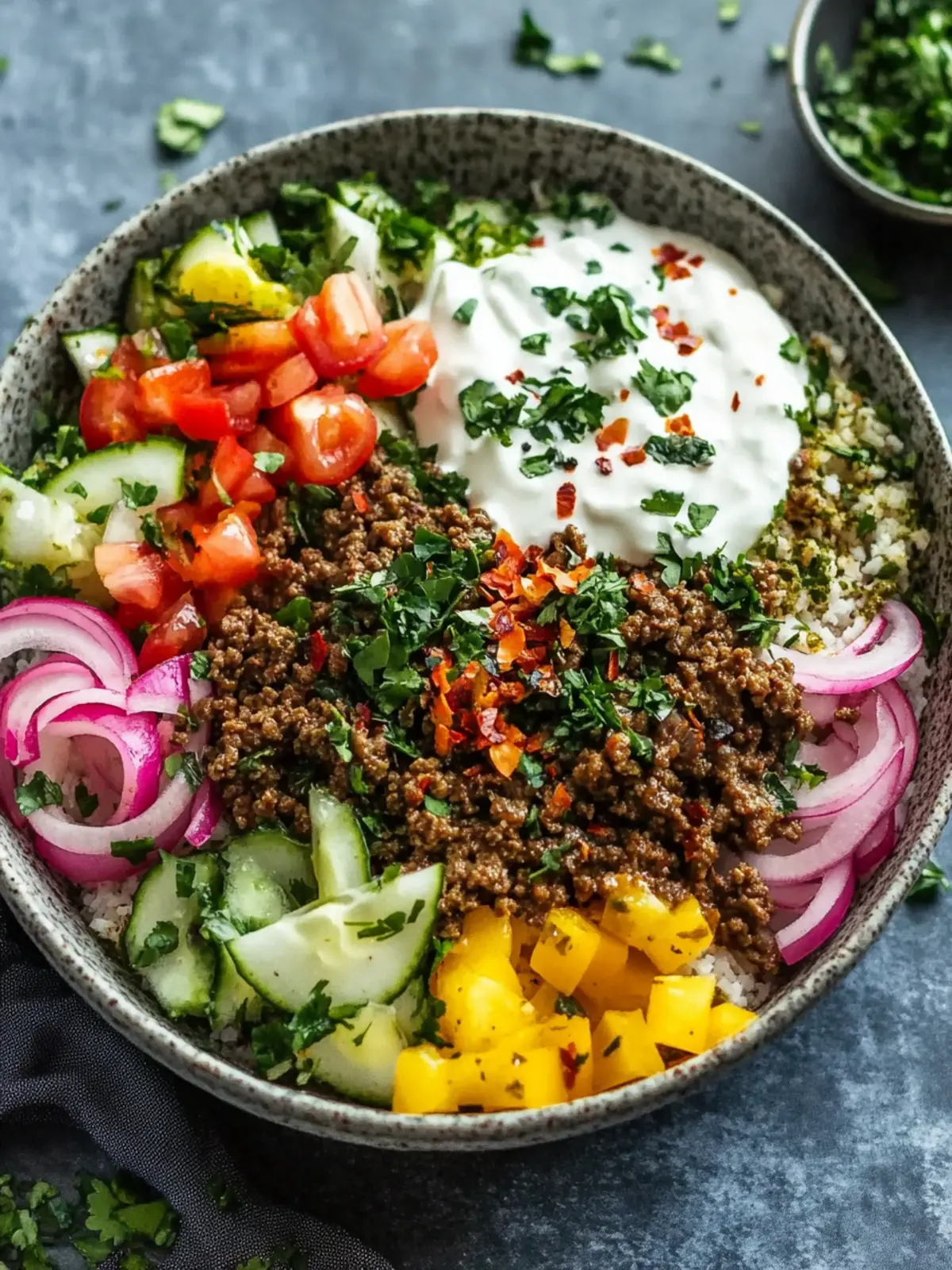 Ground Beef Shawarma Bowls with Turmeric Rice Delight 5 Ground Beef Shawarma Bowls