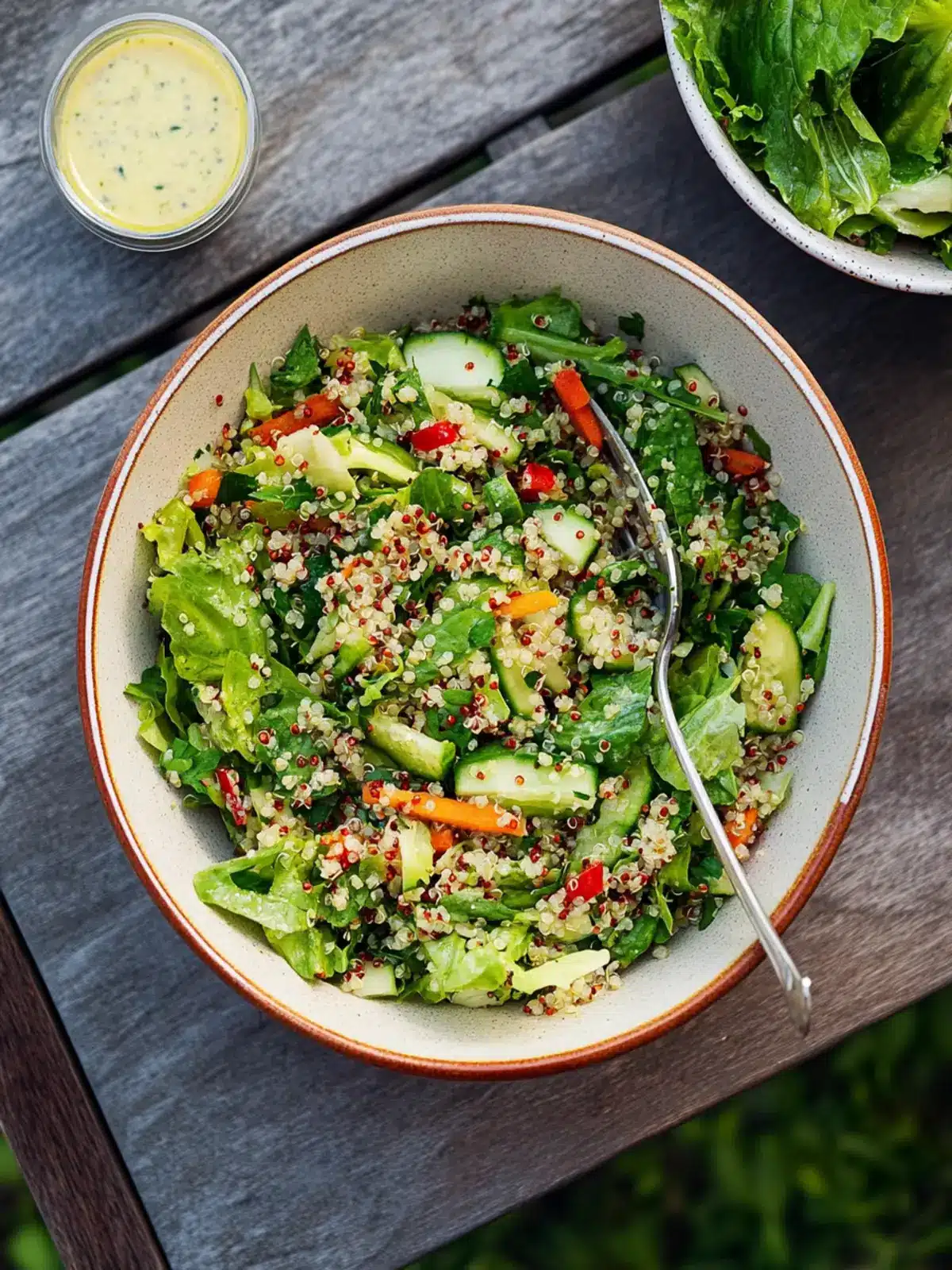 Mega Crunchy Romaine Salad with Quinoa for Vibrant Living 4 Mega Crunchy Romaine Salad with Quinoa