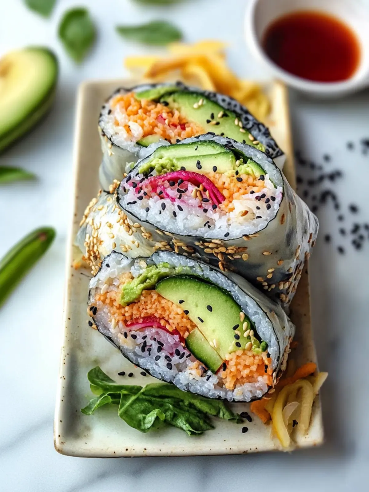 California Roll Rice Paper Sushi Sandwic