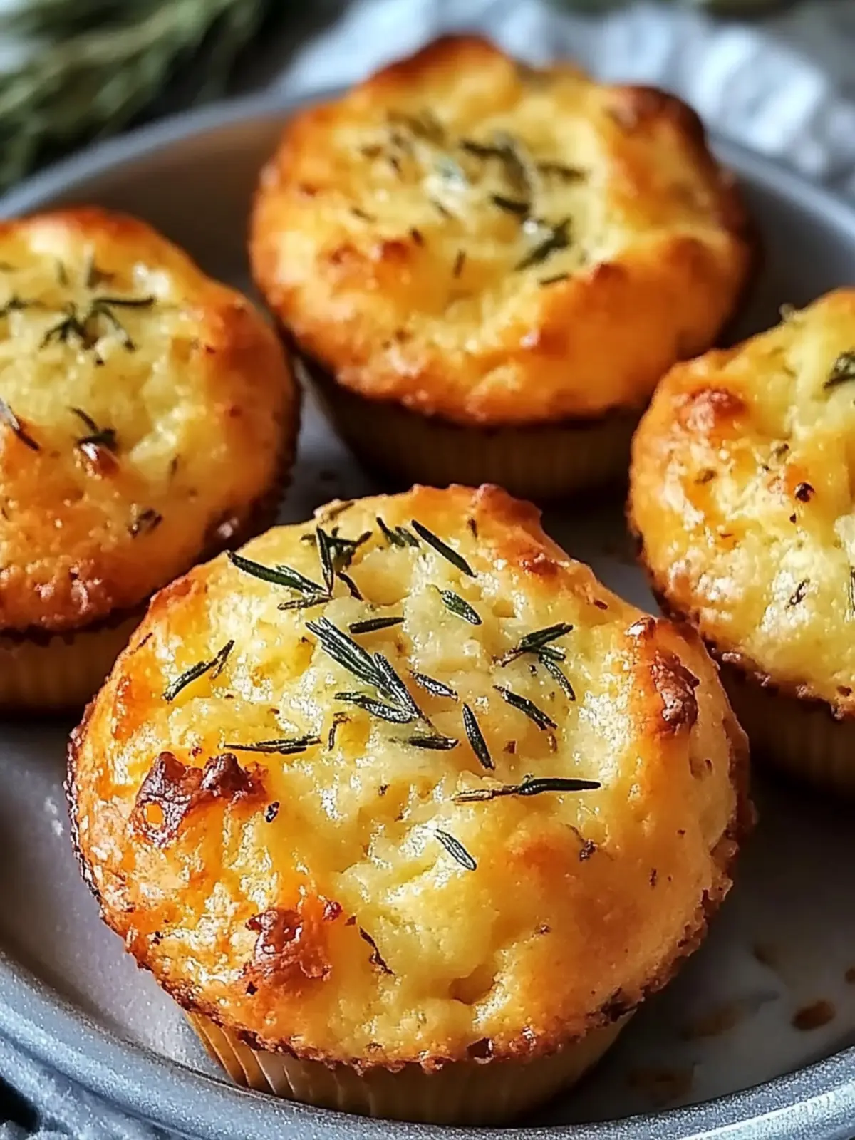 Savory Golden Crust Garlic Rosemary Focaccia Muffins to Savor 3 Golden Crust Garlic Rosemary Focaccia Muffins