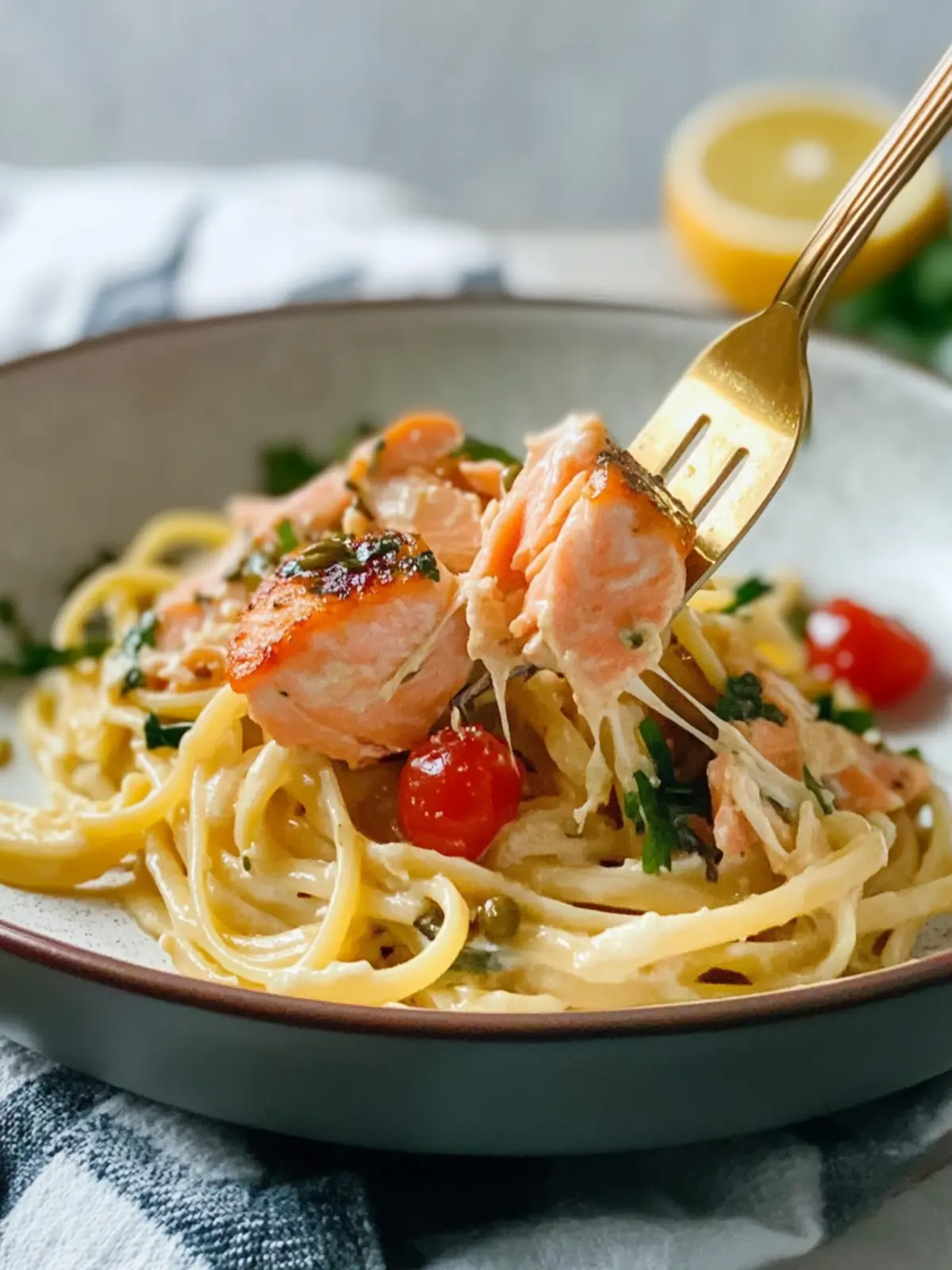 Healthy & Creamy Tuscan Salmon Pasta Ready in 30 Minutes 2 Healthy & Creamy Tuscan Salmon Pasta