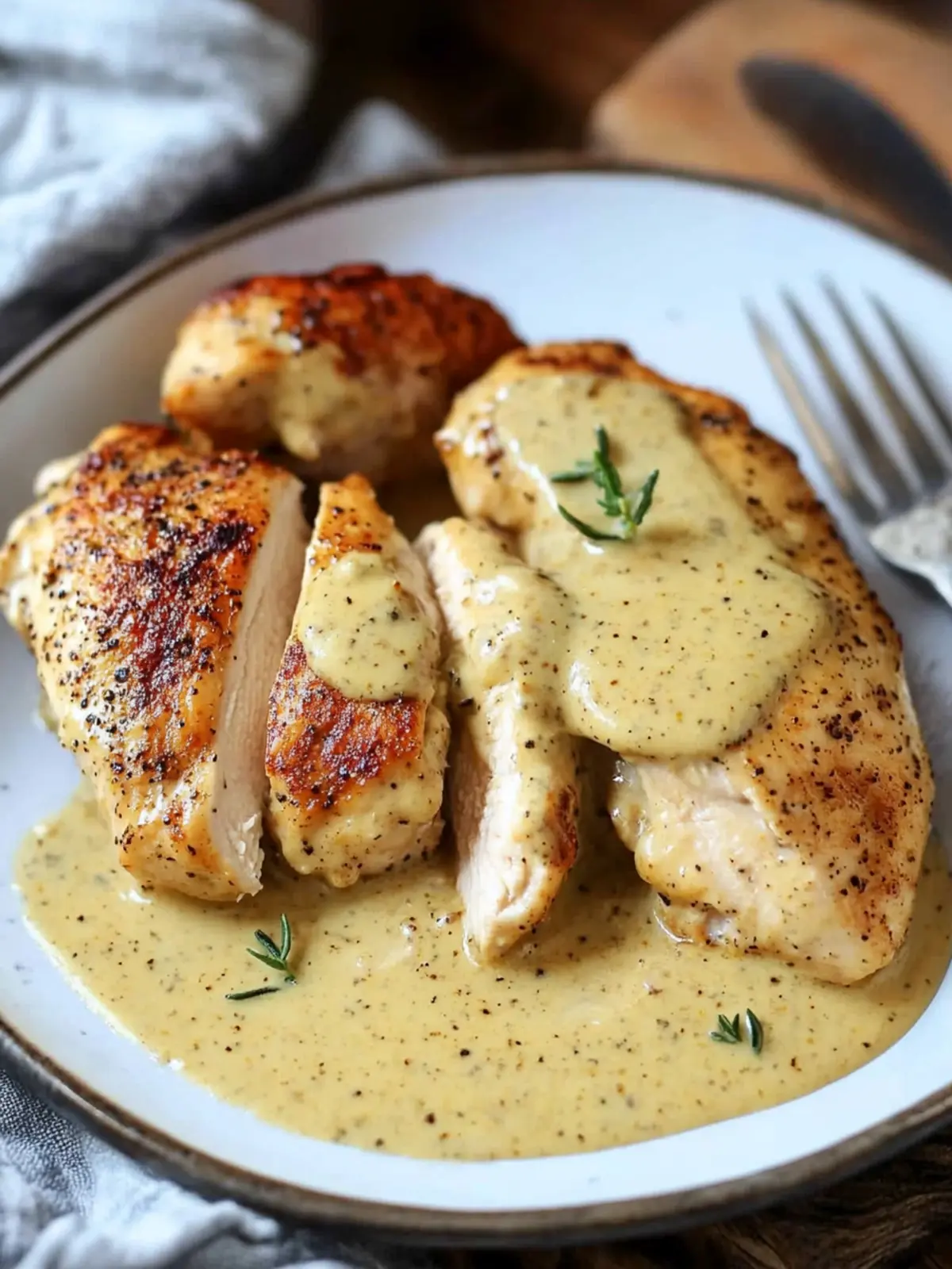 Creamy Chicken with Mustard Sauce: Quick & Elegant Dinner 3 Chicken with Mustard Cream Sauce