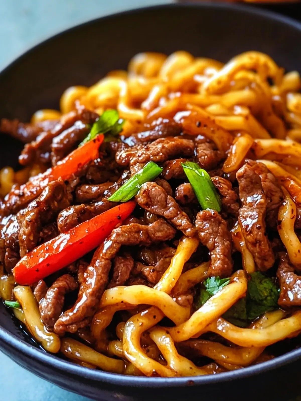 Savory Easy Black Pepper Beef Udon Ready in 20 Minutes 3 Easy Black Pepper Beef Udon