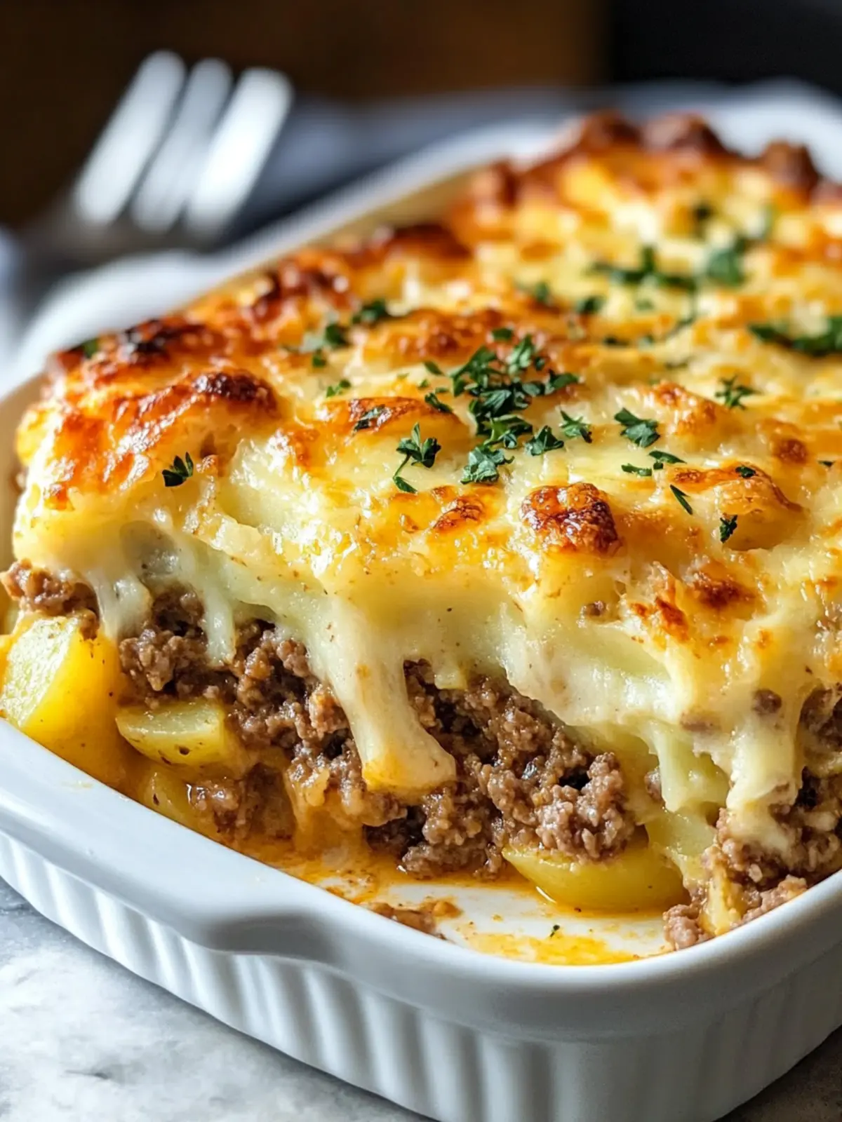 Cheesy Hamburger Potato Casserole for Ultimate Comfort Food 3 Cheesy Hamburger Potato Casserole