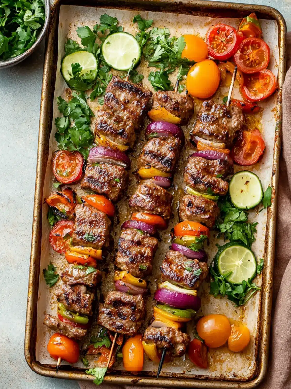Savory Sheet Pan Kebabs for Quick and Easy Weeknight Dinners 4 Sheet Pan Kebabs