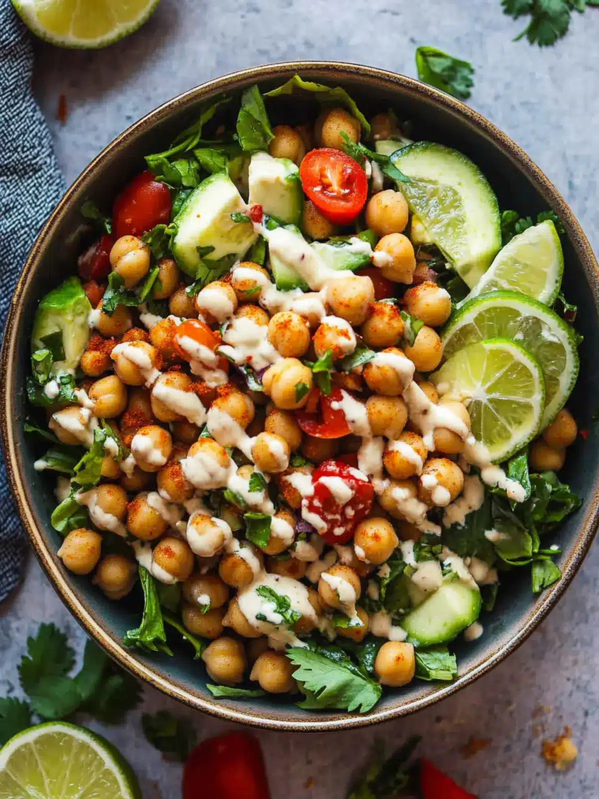 Crispy Chili Lime Chickpea Salad for a Zesty Weeknight Dinner 2 Crispy Chili Lime Chickpea Salad