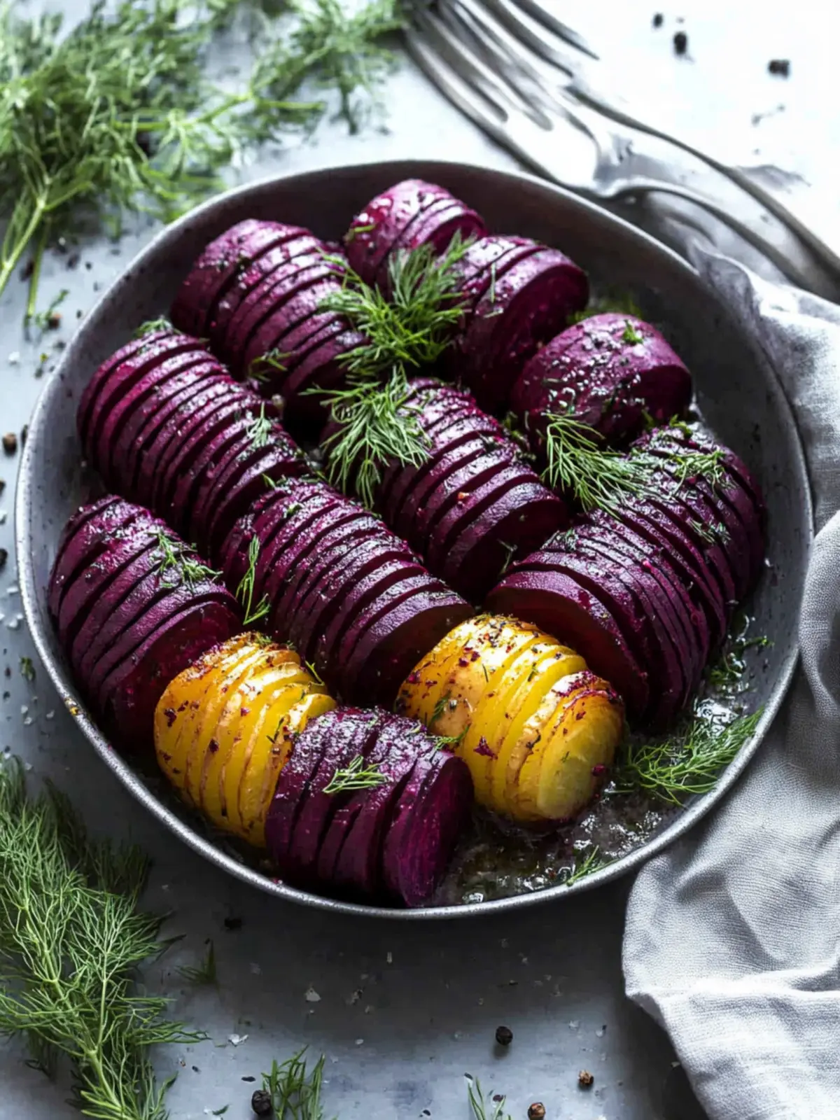 Roasted Hasselback Beets with Dill Dressing: A Flavorful Twist 5 Roasted Hasselback Beets with Dill Dressing