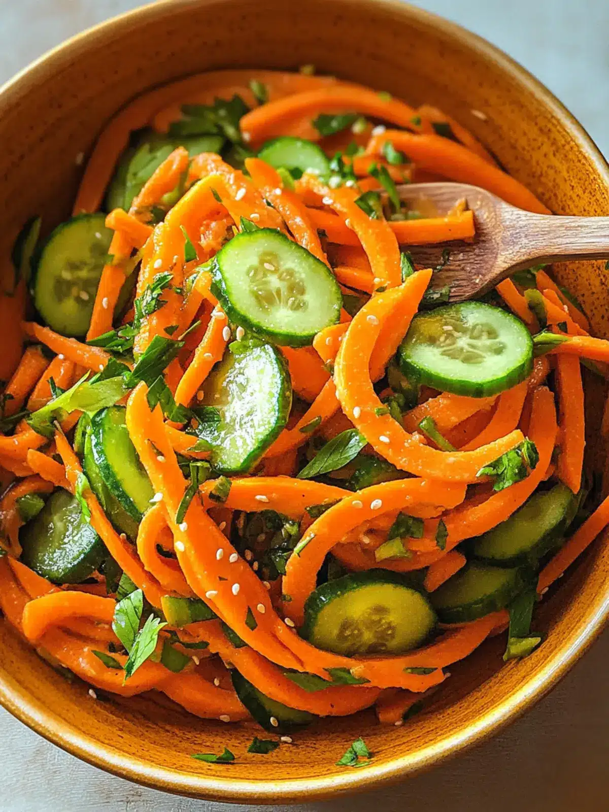 Crispy Cucumber Carrot Salad with Spicy Gochugaru Twist 3 Cucumber Carrot Salad