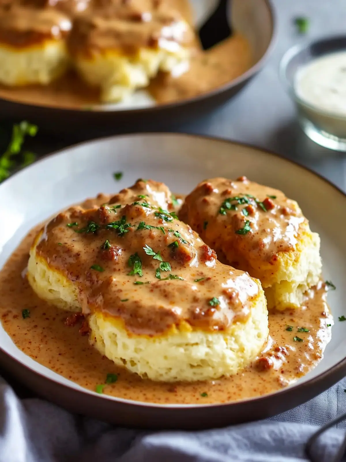Savor Comfort: Easy Biscuits and Chorizo Gravy in 30 Minutes 2 Biscuits and Chorizo Gravy