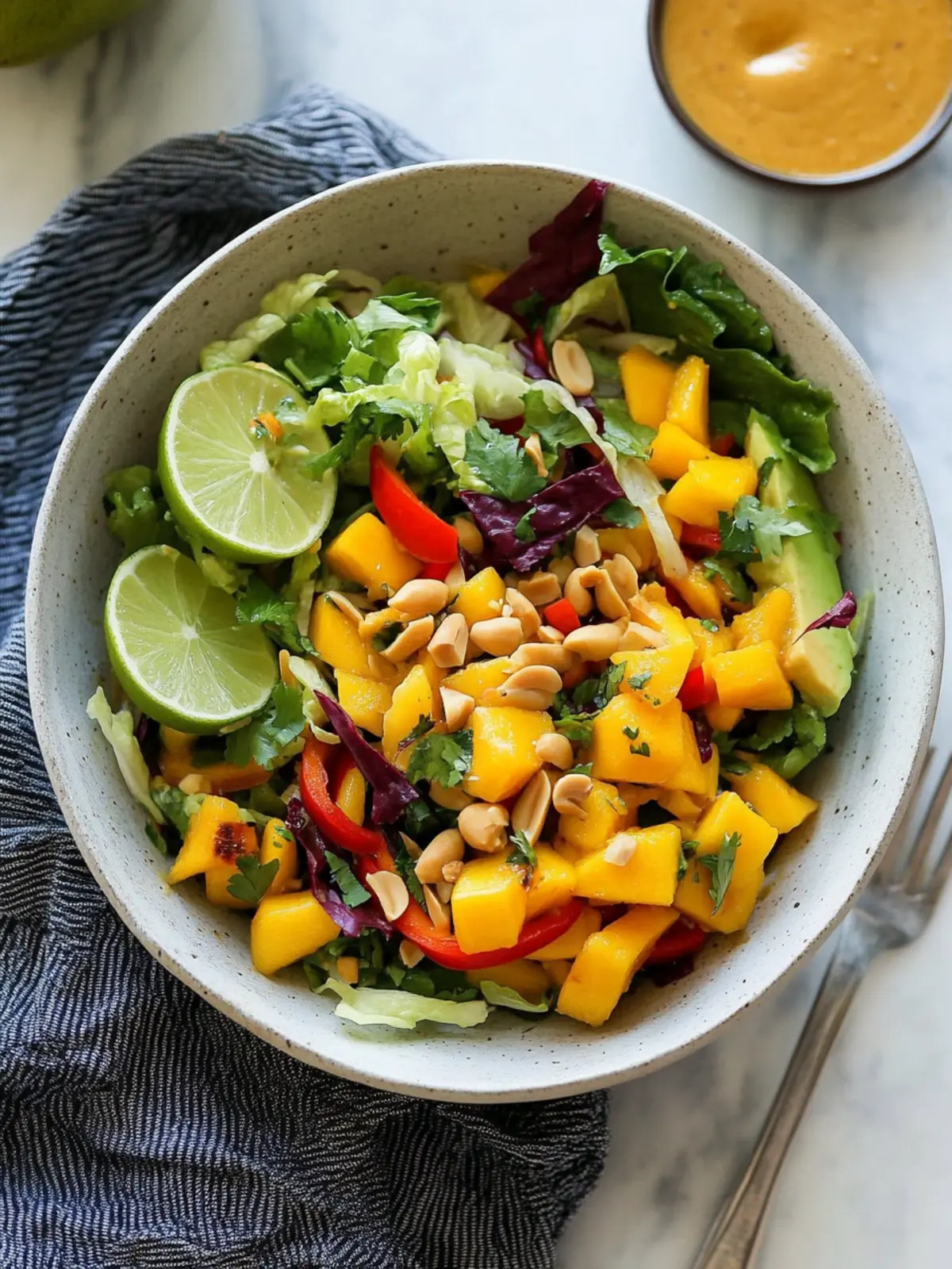 Delicious Thai Mango Salad with Peanut Dressing You'll Love 3 Thai Mango Salad with Peanut Dressing