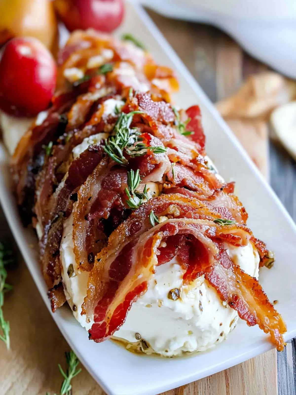 Million Dollar Bacon Goat Cheese Appetizer Log