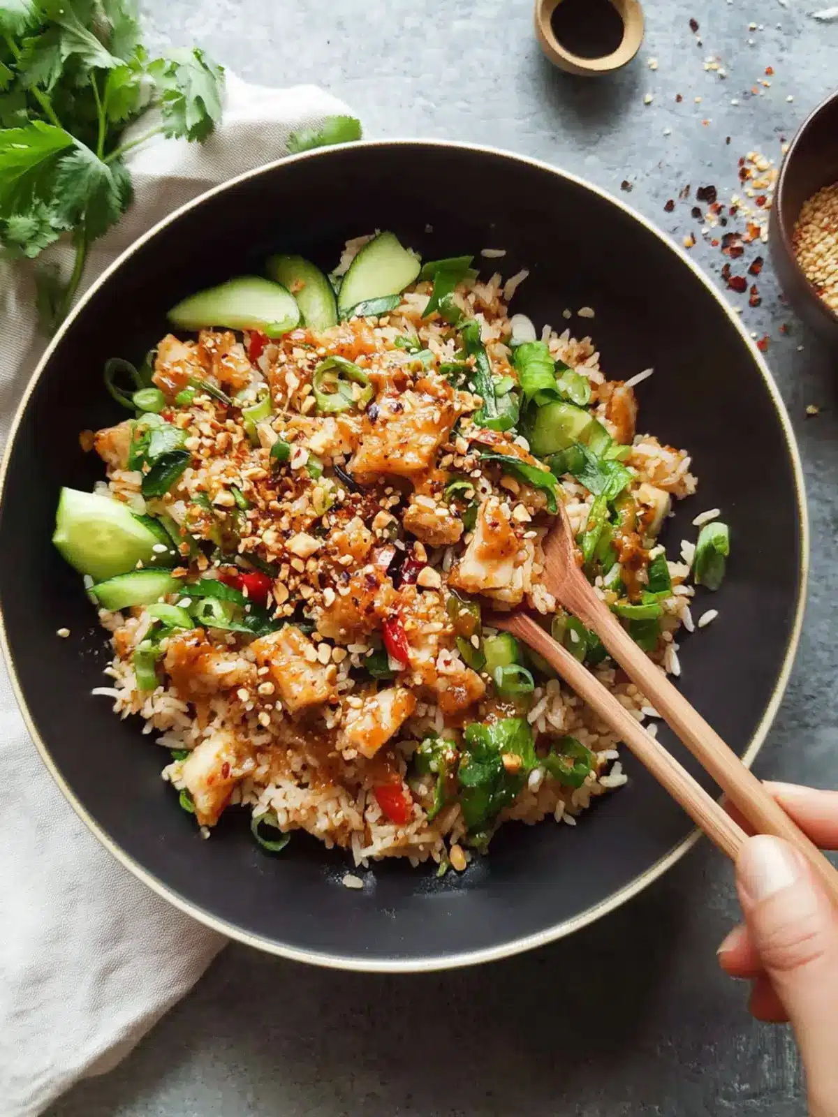 Perfectly Crisp Satay Crispy Rice Salad You’ll Crave Daily 3 Satay Crispy Rice Salad