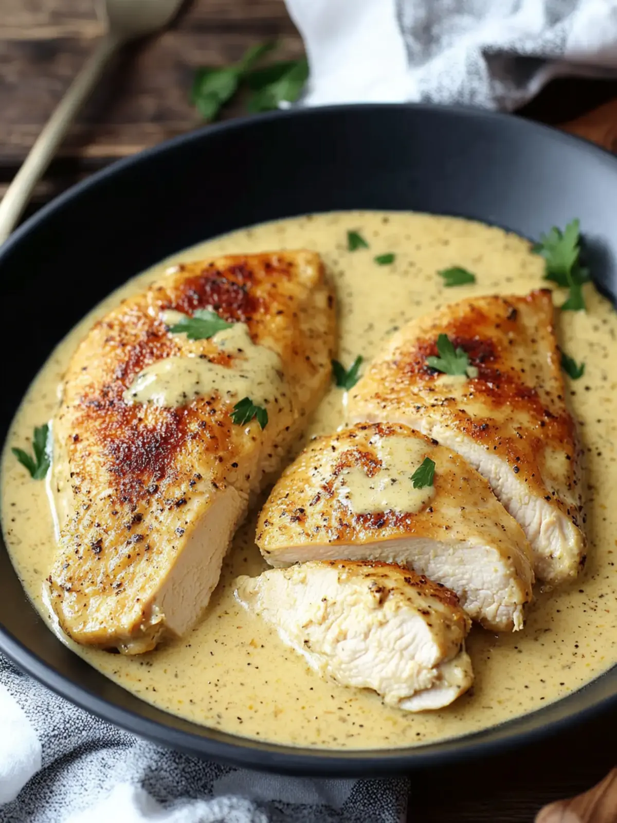 Creamy Chicken with Mustard Sauce: Quick & Elegant Dinner 4 Chicken with Mustard Cream Sauce