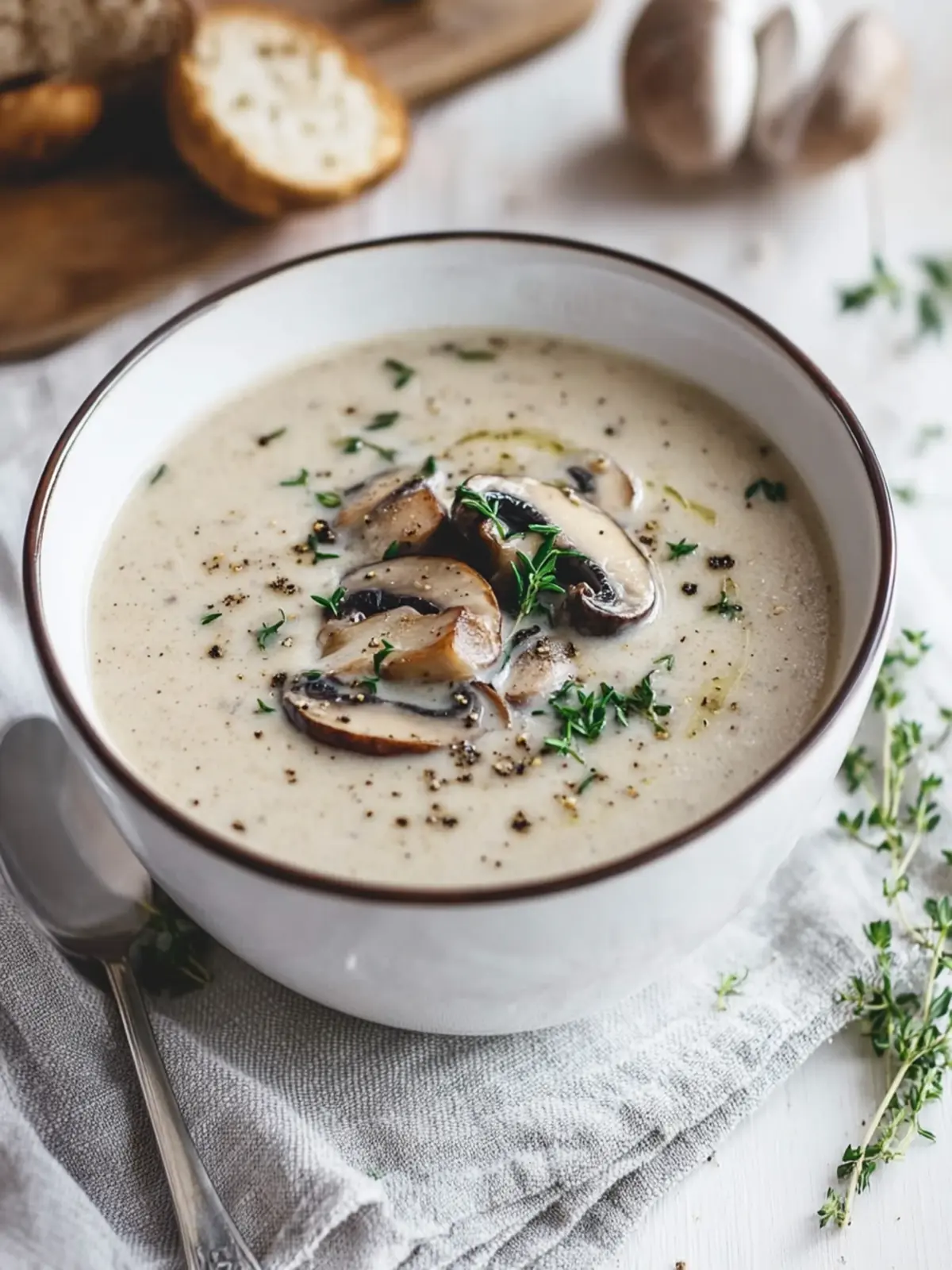 Creamy Comfort: Irresistible Homemade Cream of Mushroom Soup 4 Cream of Mushroom Soup