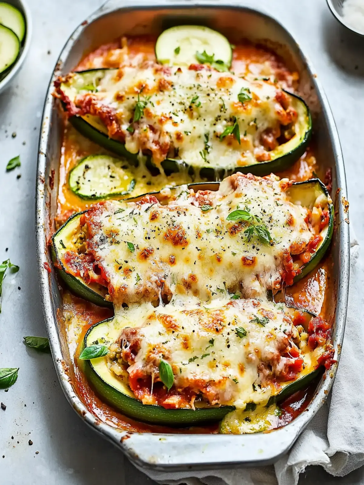 Delicious Lasagna Stuffed Zucchini Boats for a Healthy Twist 2 Lasagna Stuffed Zucchini Boats