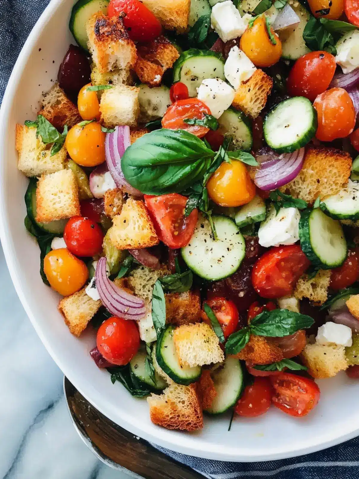 Layered Panzanella: The Ultimate Summer Salad Delight 3 Layered Panzanella