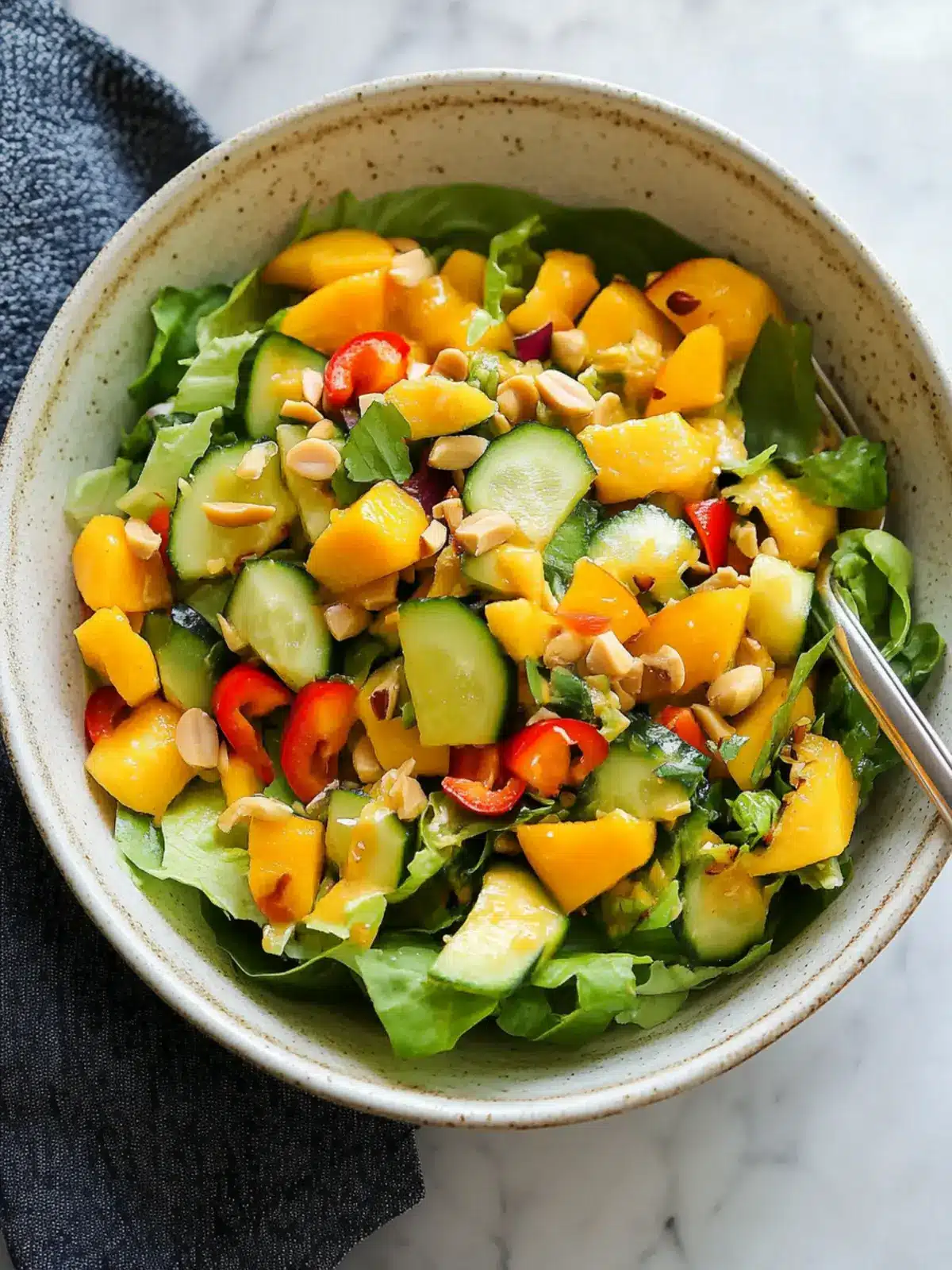Delicious Thai Mango Salad with Peanut Dressing You'll Love 5 Thai Mango Salad with Peanut Dressing