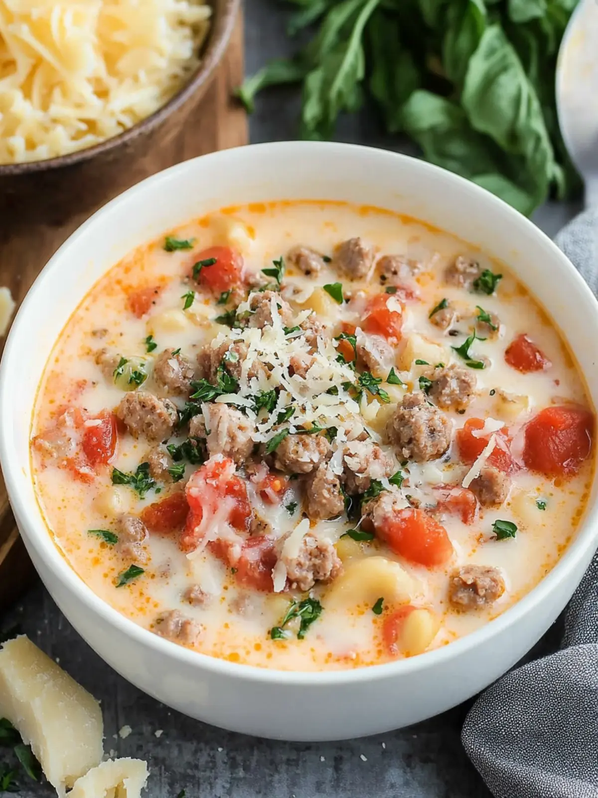 Indulge in Creamy Parmesan Italian Sausage Soup Bliss 2 Creamy Parmesan Italian Sausage Soup