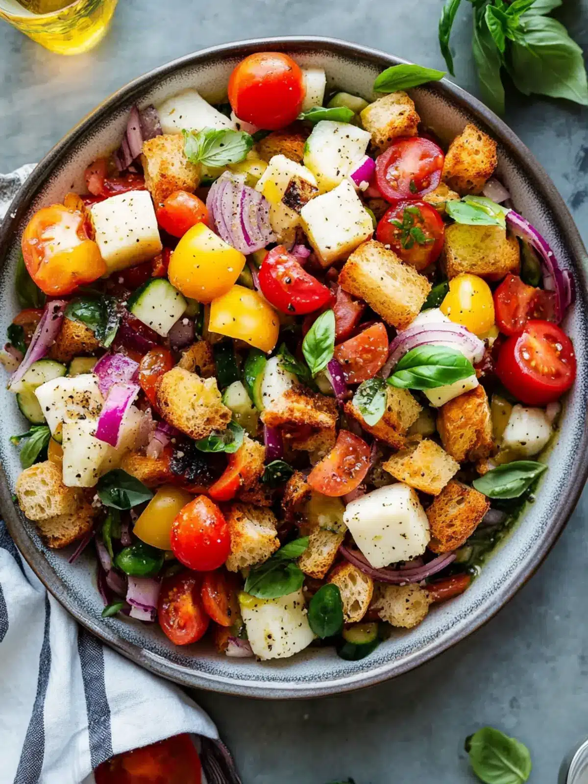 Layered Panzanella: The Ultimate Summer Salad Delight 5 Layered Panzanella