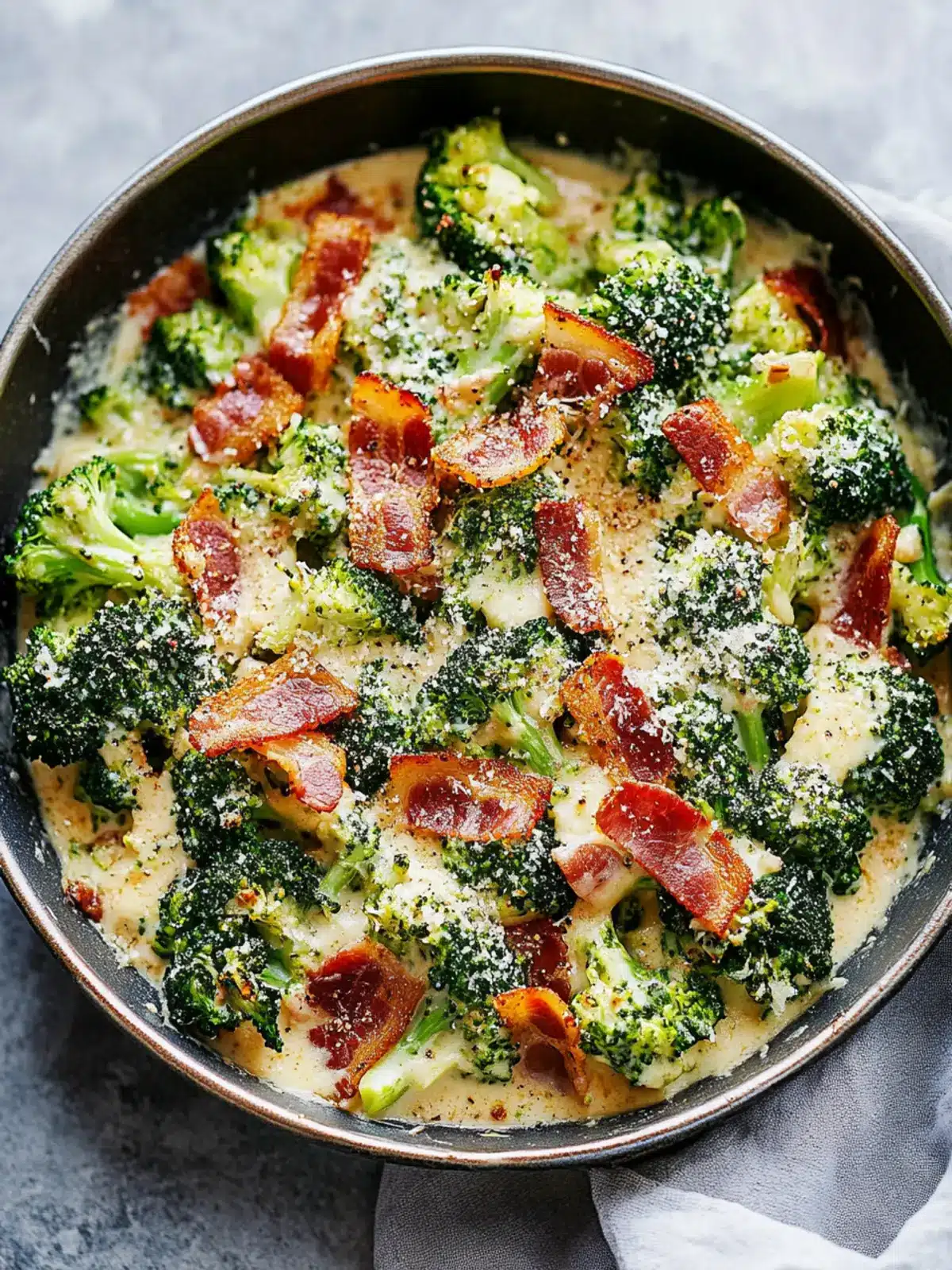 Creamy Garlic Parmesan Broccoli with Bacon for Ultimate Comfort 4 Creamy Garlic Parmesan Broccoli with Bacon