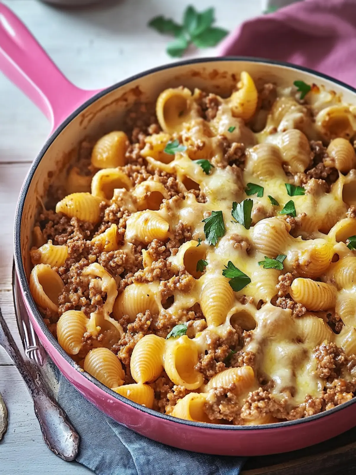 Creamy Cheesy Ground Beef and Shells That Comforts Hearts 2 Cheesy Ground Beef And Shells