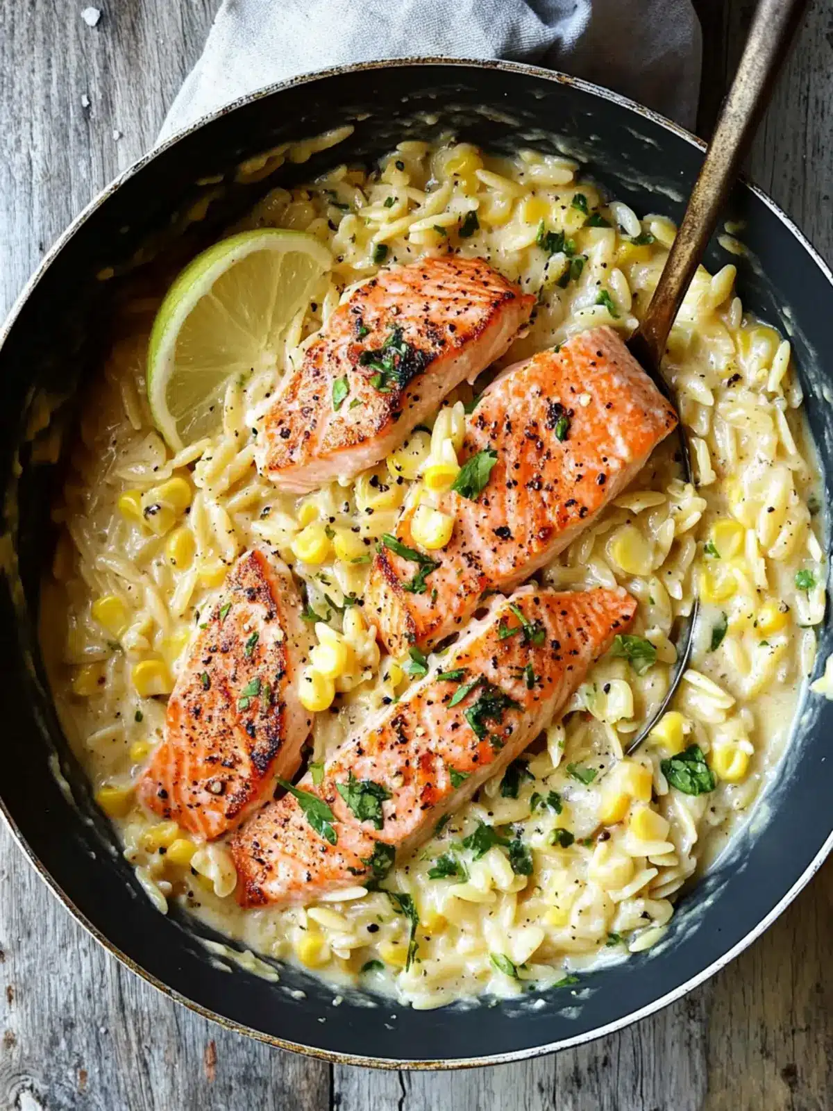 Creamed Corn Orzo with Salmon: A Cozy One-Pot Wonder 3 Creamed Corn Orzo with Salmon