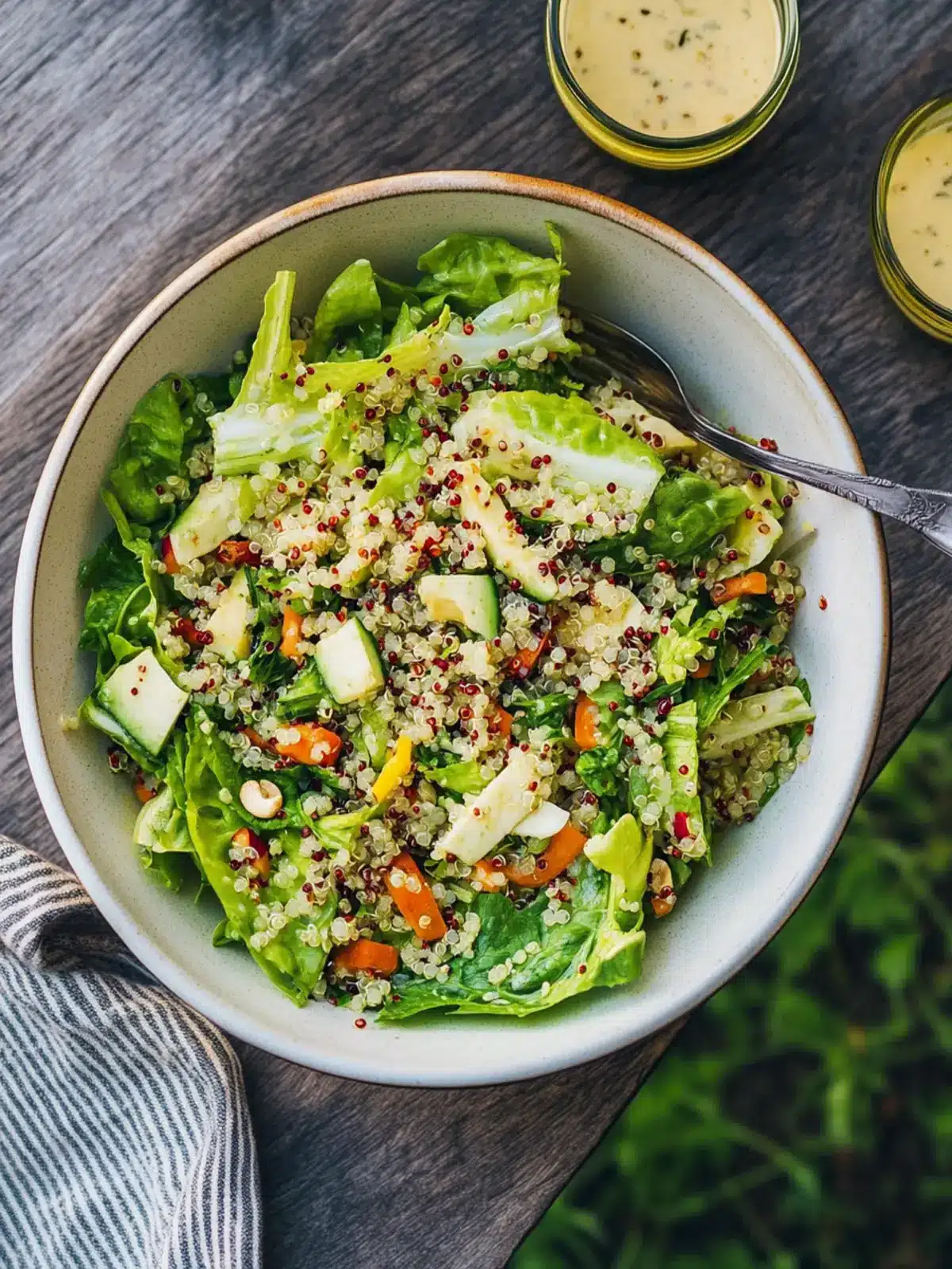 Mega Crunchy Romaine Salad with Quinoa for Vibrant Living 2 Mega Crunchy Romaine Salad with Quinoa