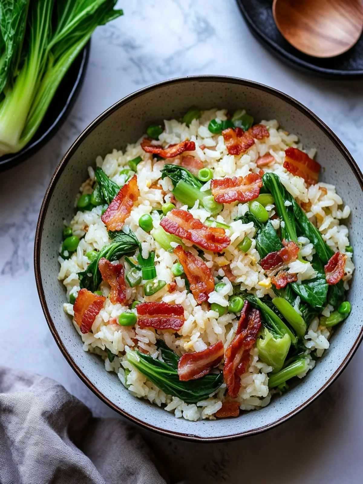 Bok Choy Fried Rice with Bacon: A Flavorful Shanghai Classic 3 Bok Choy Fried Rice with Bacon