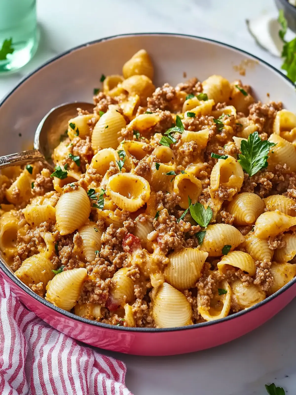 Creamy Cheesy Ground Beef and Shells That Comforts Hearts 3 Cheesy Ground Beef And Shells