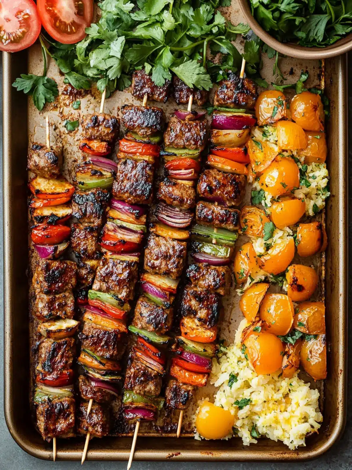Savory Sheet Pan Kebabs for Quick and Easy Weeknight Dinners 2 Sheet Pan Kebabs