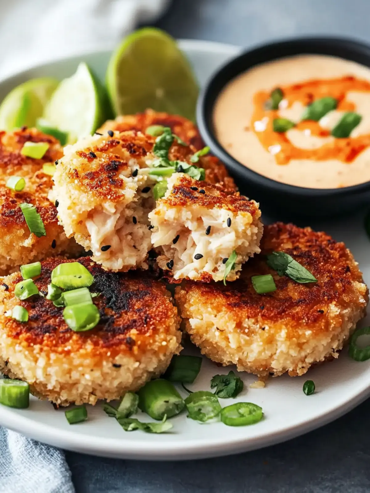 Savory Bold Asian-Style Tuna Cakes with Spicy Mayo Delight 4 Bold Asian-Style Tuna Cakes with Spicy Mayo