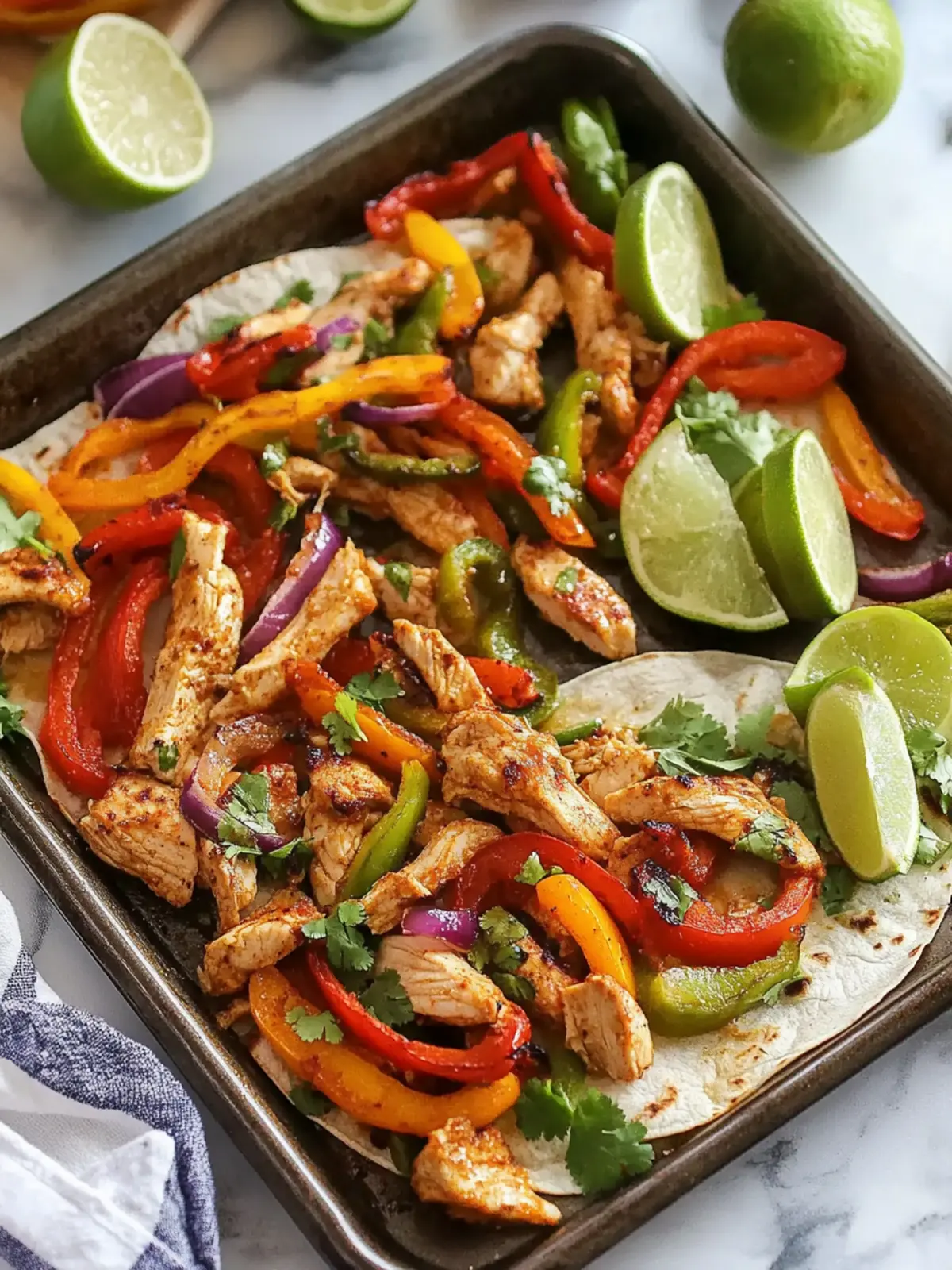 Sizzling Sheet Pan Chicken Fajitas: Easy Flavor Burst Awaits 2 Sheet Pan Chicken Fajitas