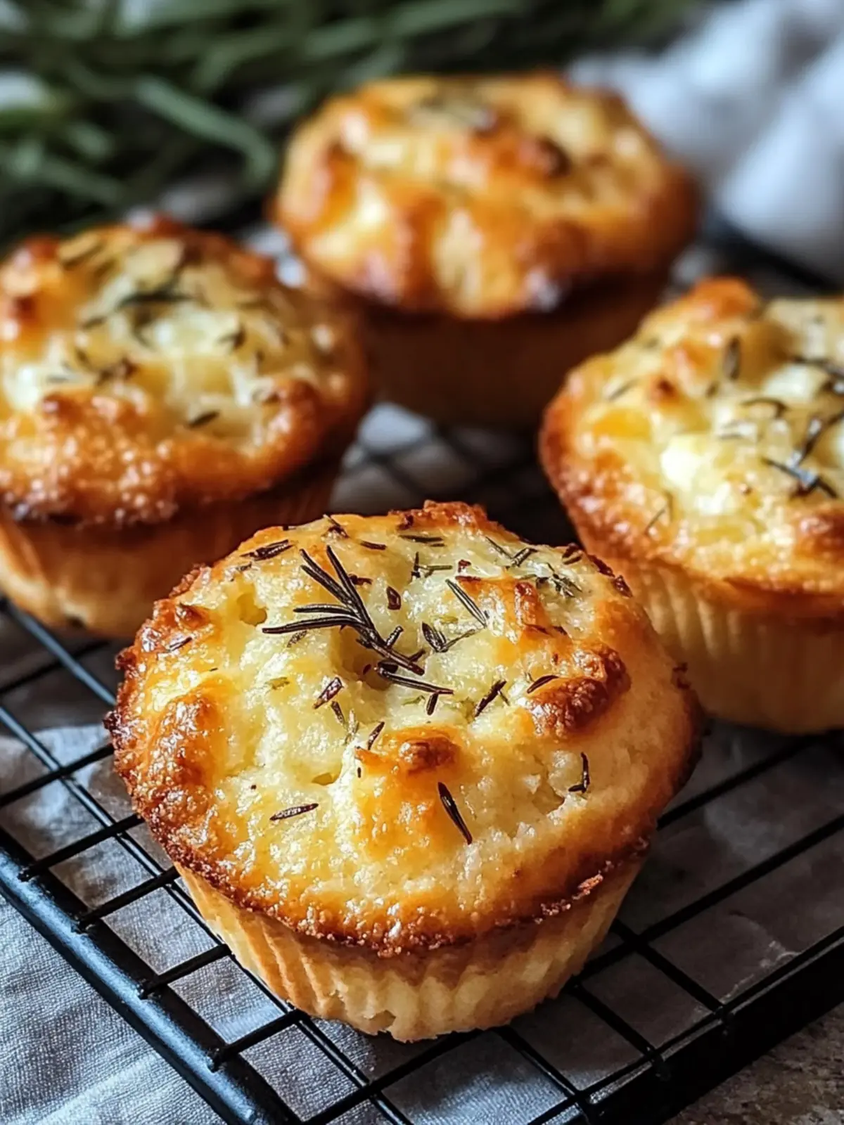 Savory Golden Crust Garlic Rosemary Focaccia Muffins to Savor 4 Golden Crust Garlic Rosemary Focaccia Muffins