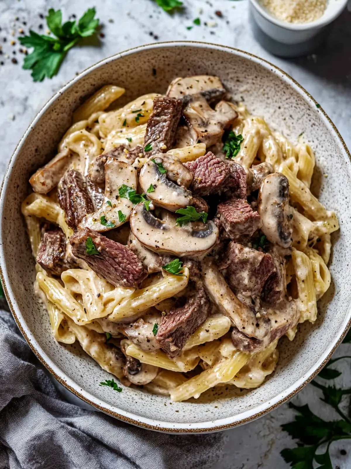 Creamy Steak and Mushroom Pasta for a Cozy Dinner Night 5 Creamy Steak and Mushroom Pasta