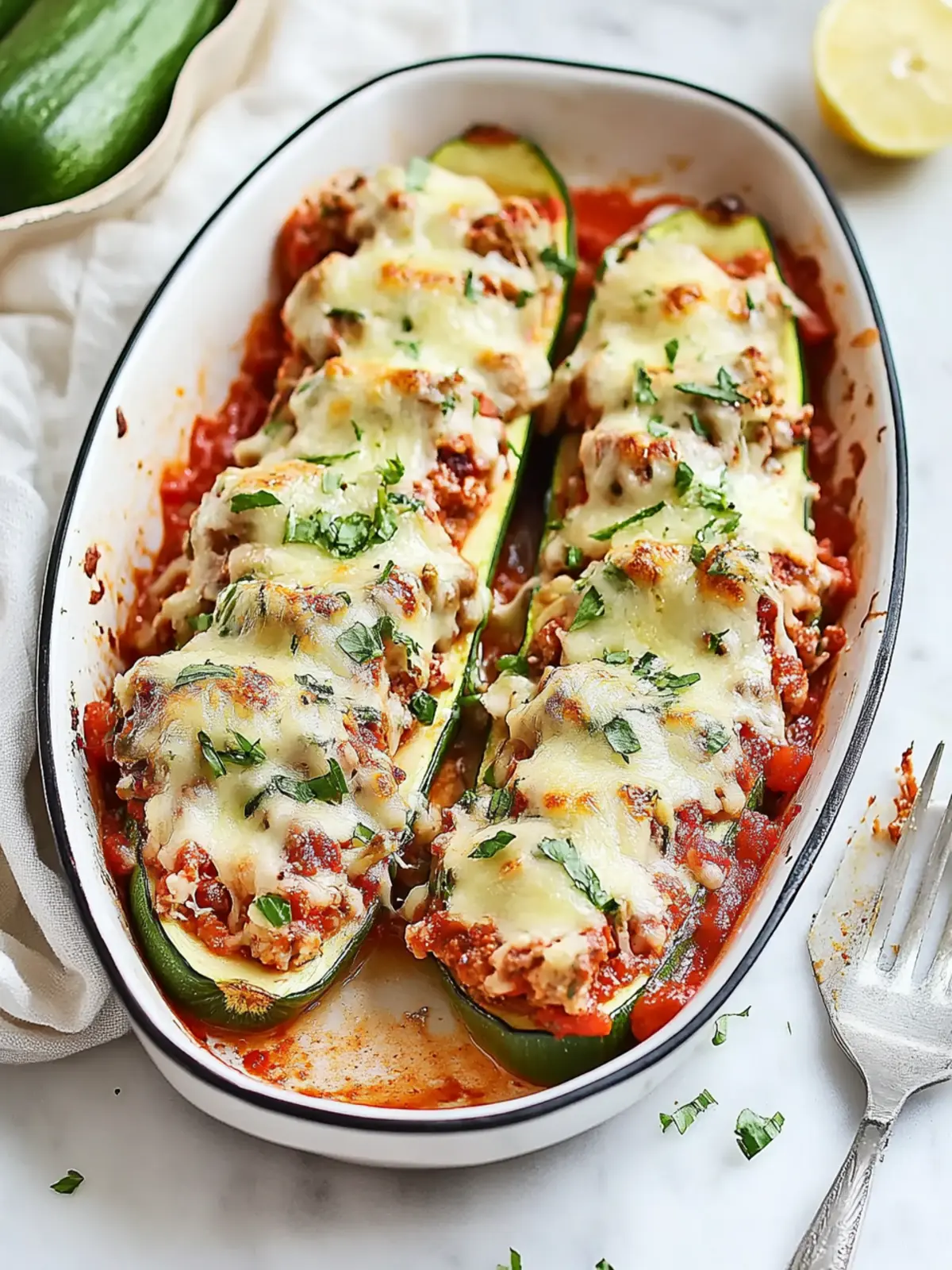 Healthy Lasagna Stuffed Zucchini Boats for Cozy Nights 4 Lasagna Stuffed Zucchini Boats