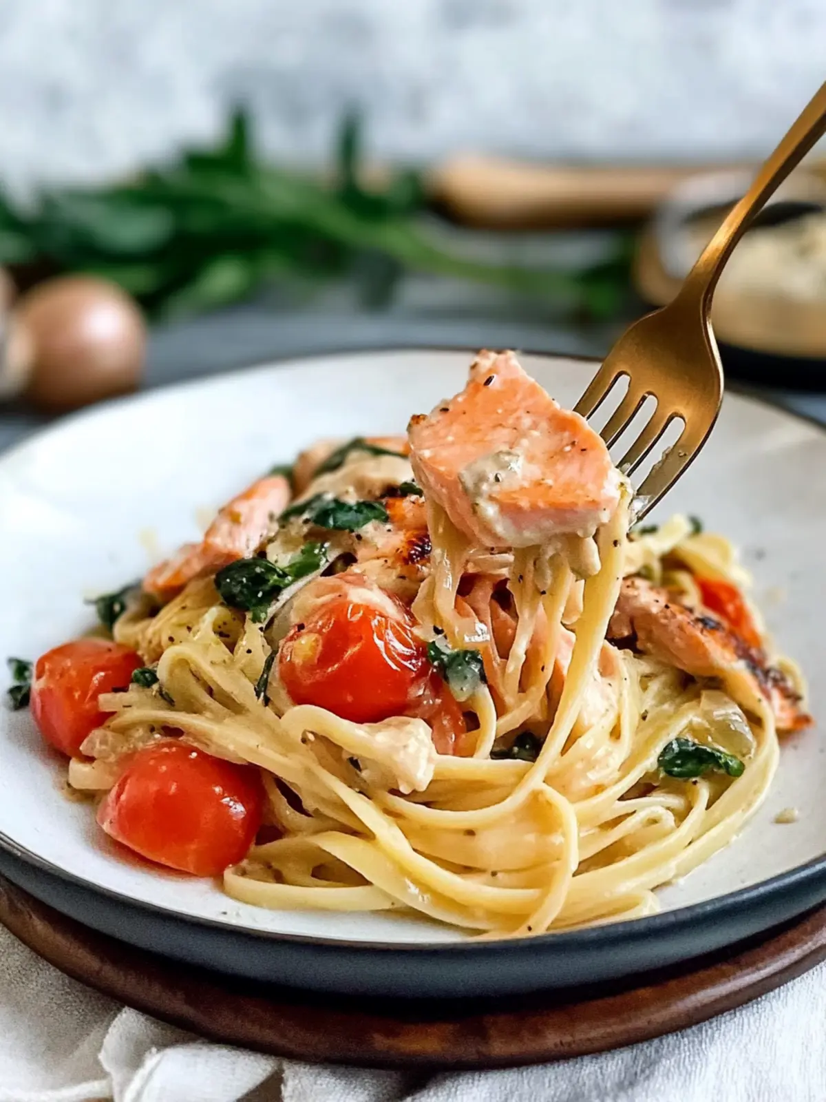 Healthy & Creamy Tuscan Salmon Pasta Ready in 30 Minutes 3 Healthy & Creamy Tuscan Salmon Pasta
