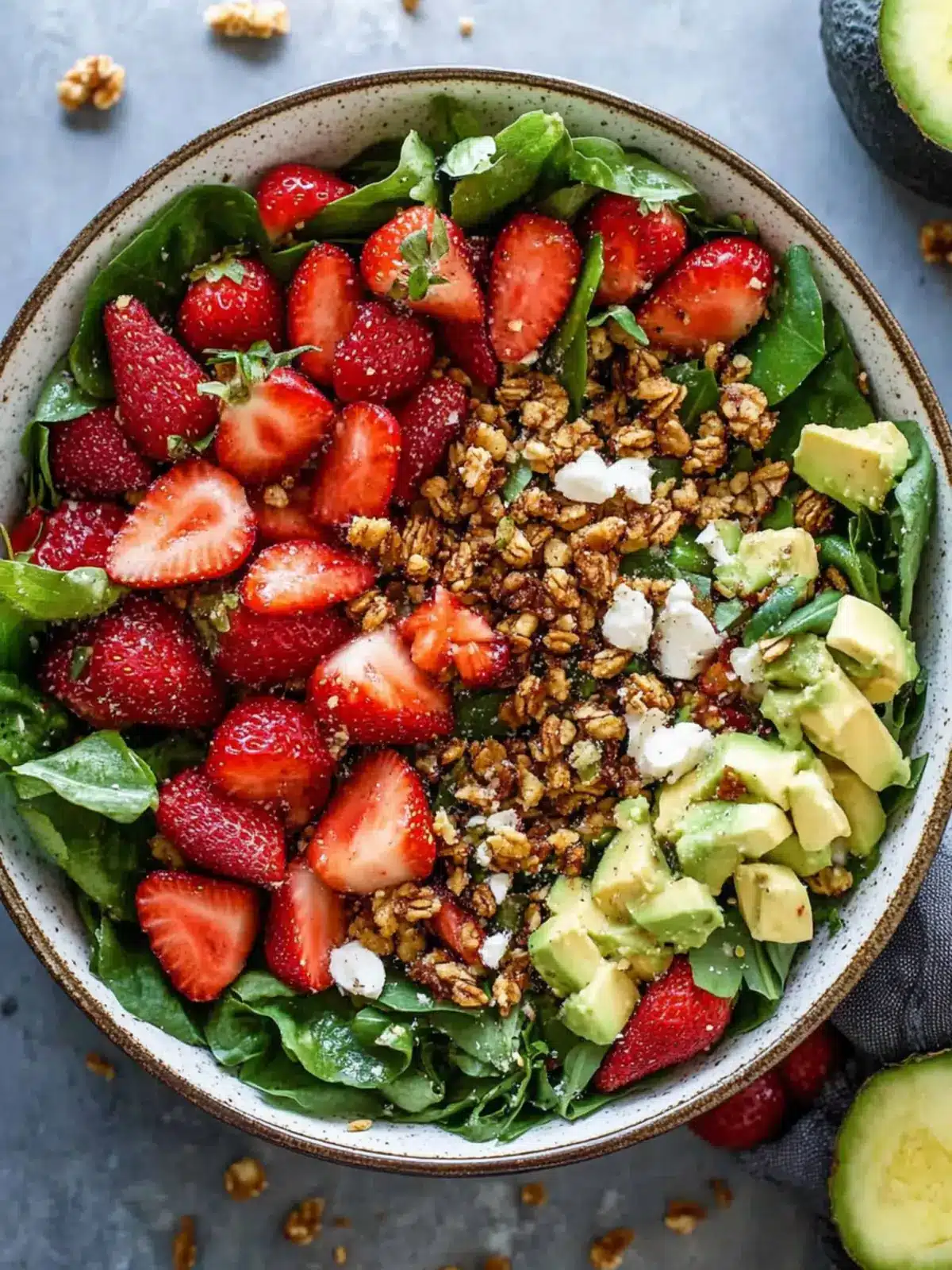 Delicious Strawberry Crunch Salad with Champagne Vinaigrette 5 Strawberry Crunch Salad with Champagne Vinaigrette